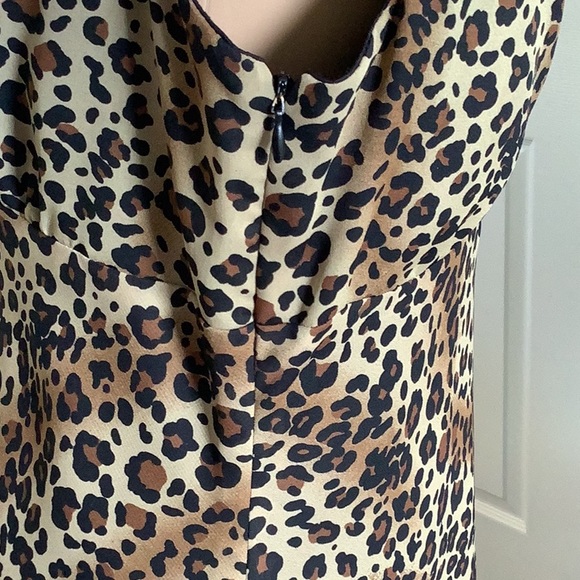 HELENE BLAKE Lepord print, sleeveless dress.  Size 12 - Picture 4 of 10